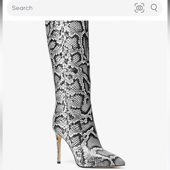 Michael Kors Snake embossed leather tall boot Size 8.5 brand new no box. - Picture 2 of 5